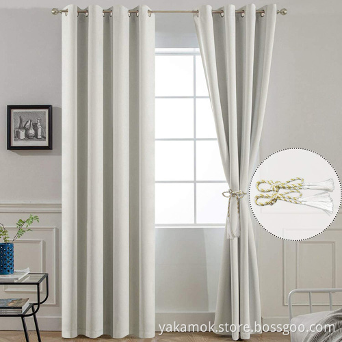 Cream Blackout Curtains for living Room